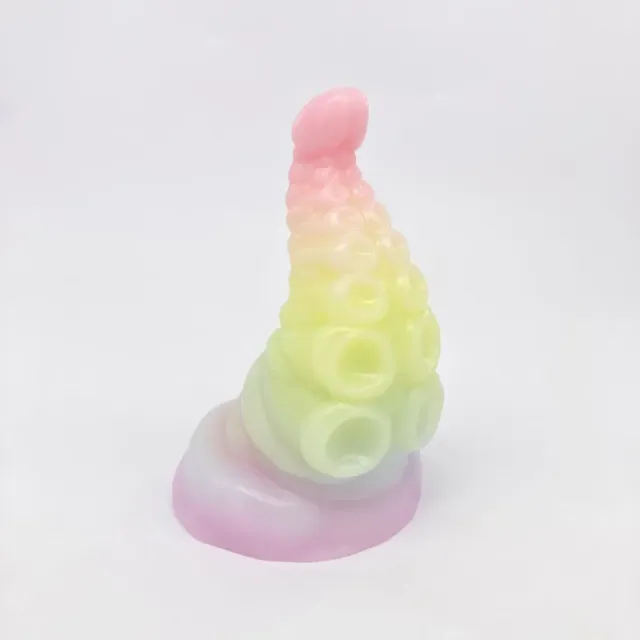 Tentickle Tenton Pastel Shimmer Rainbow dildo mini soft