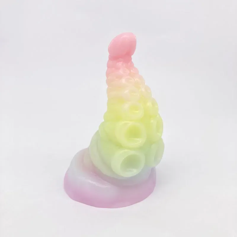 Tentickle Tenton Pastel Shimmer Rainbow dildo mini soft