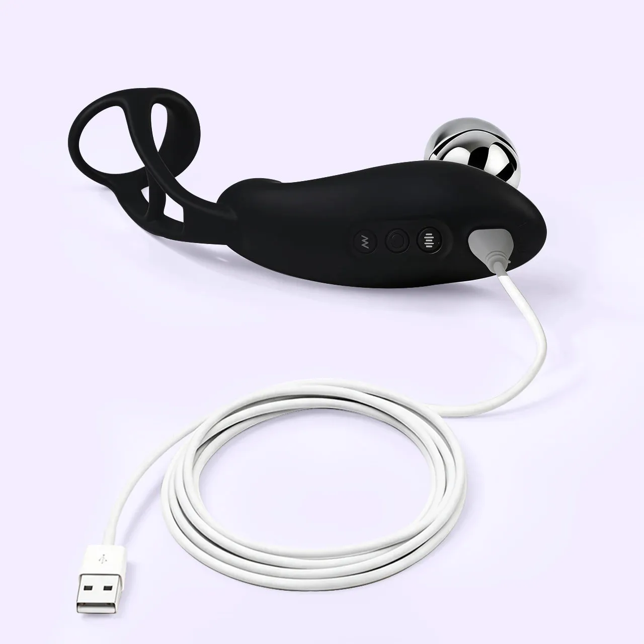 Beisar Thor prostatemassager zilver e-stim vibratie