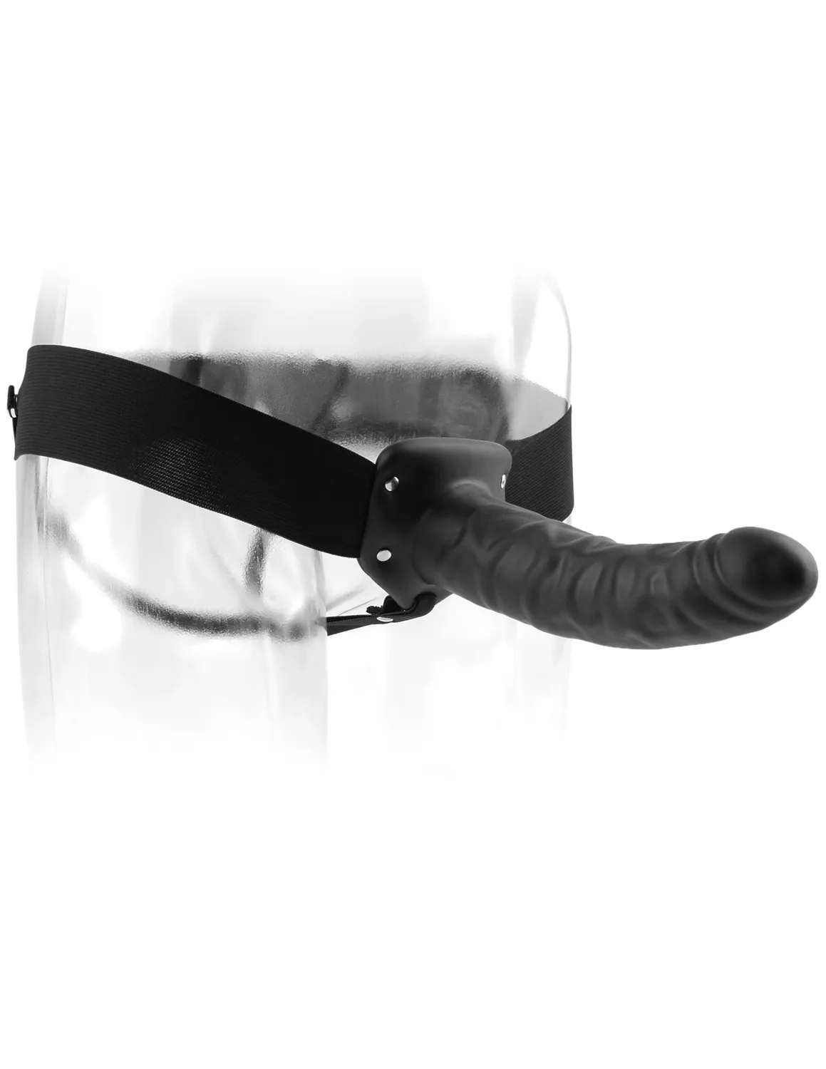 Pipedream Fetish Fantasy 8" Hollow Strap-On voorbinddildo zwart
