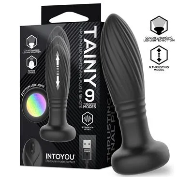 Intoyou Tainy Stuwende Buttplug met Afstandsbediening LED