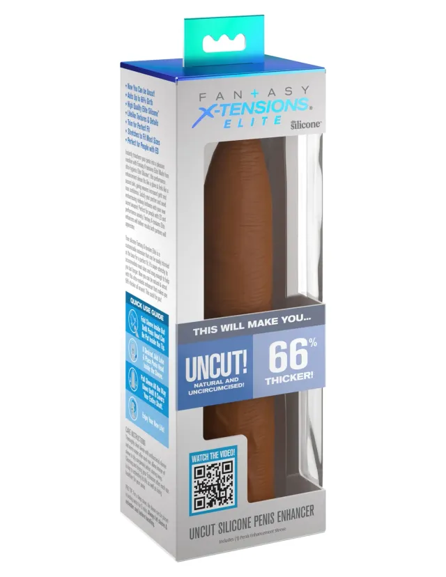 Pipedream Fantasy X-Tensions Uncut penis sleeve siliconen tan