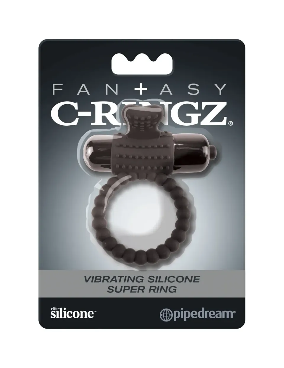 Pipedream Fantasy C-Ringz Vibrating Silicone Super Ring zwart trillend