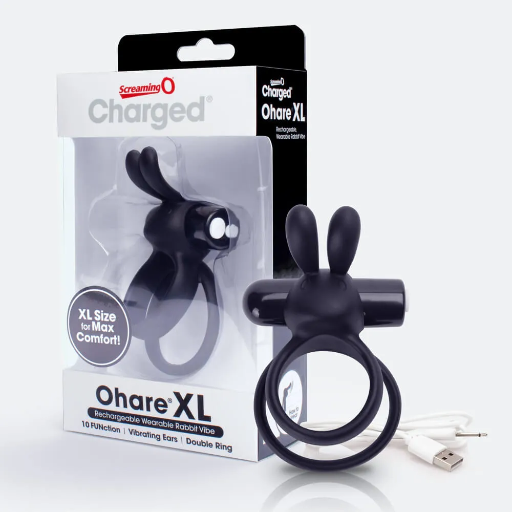 Screaming O Charged Ohare XL vibrerende cockring zwart oplaadbaar
