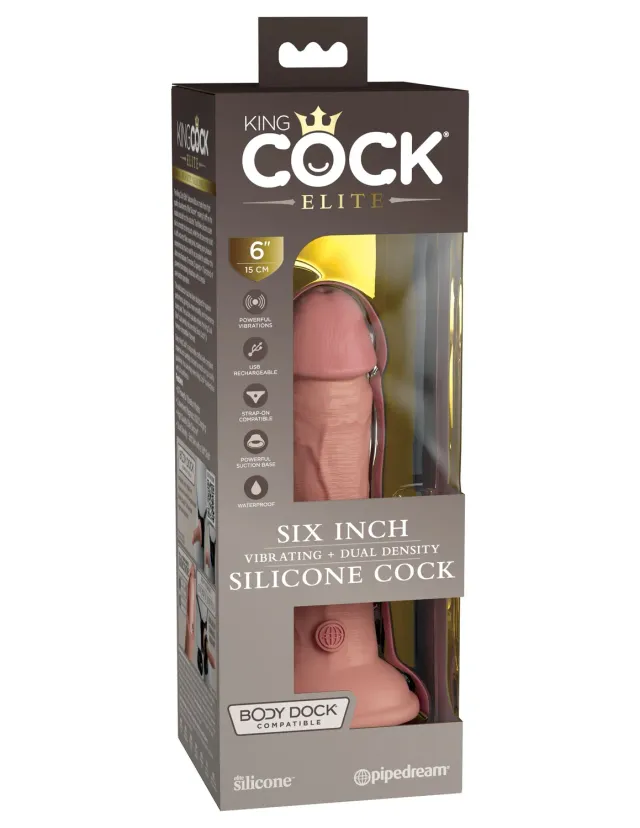 Pipedream King Cock Elite 6 Inch Vibrerende Dildo dual density