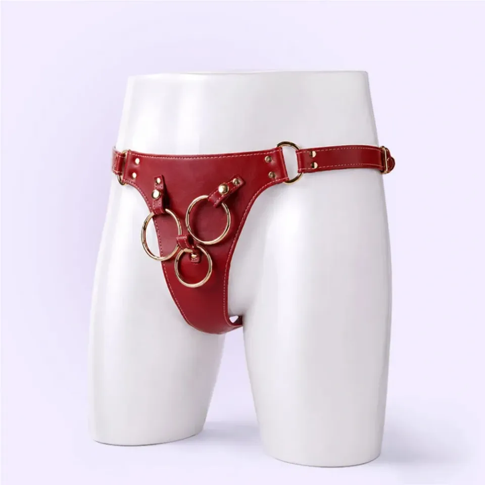 Beisar Strap-On harnas saddle red verstelbaar