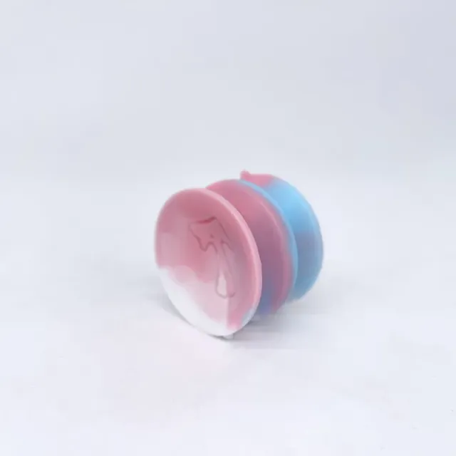 Tentickle Trans Flag zuignap mini dubbelzijdig 4 cm