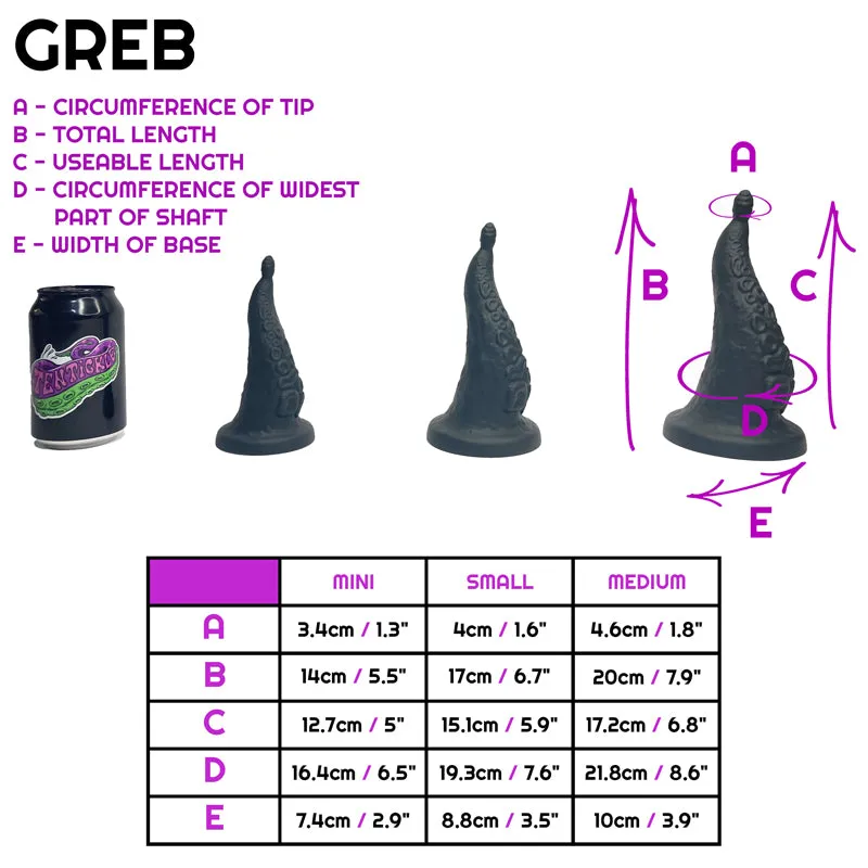 Tentickle Greb Sandworm dildo small medium UV