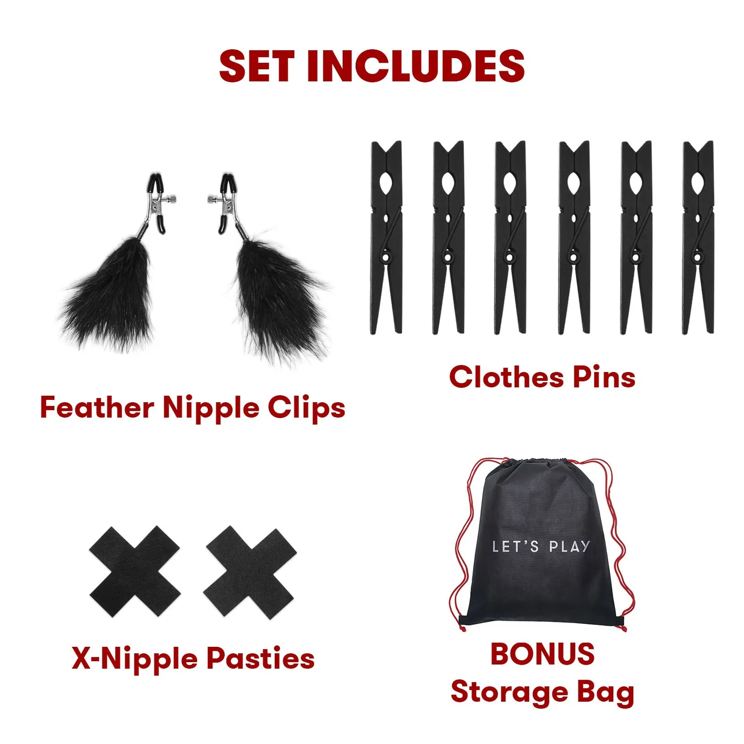 Lux Fetish Sensory Bedspreider 7-delige Bondageset