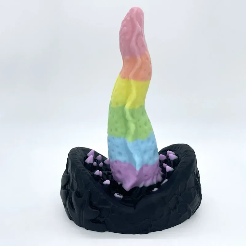 Tentickle Meenus Black Rainbow dildo medium zacht