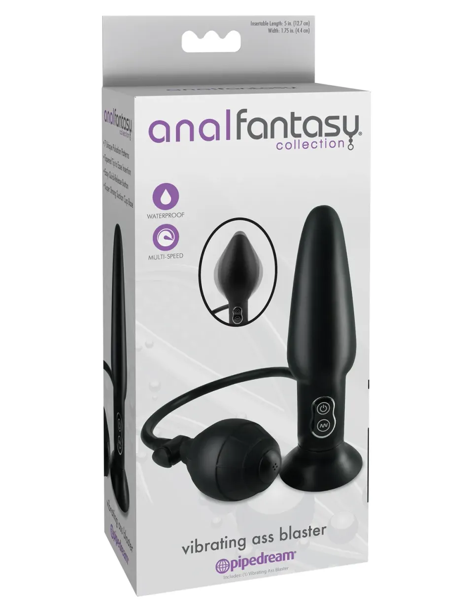 Pipedream Anal Fantasy Vibrating Ass Blaster plug opblaasbaar