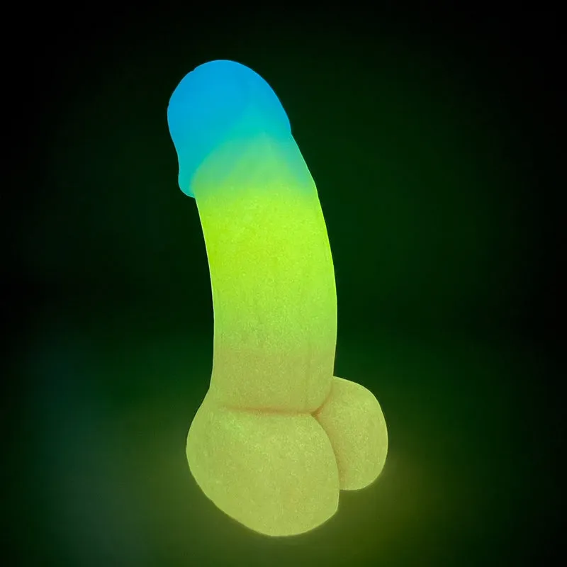 Tentickle Woodsman Rainbow Cocktail dildo medium soft glow