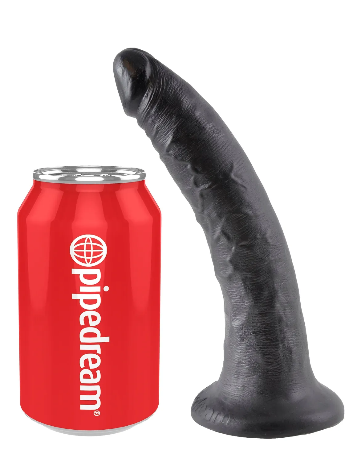 Pipedream King Cock 7" dildo zwart met zuignap