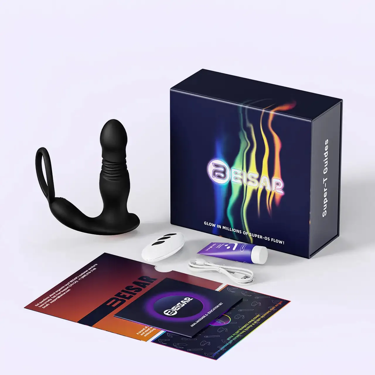 Beisar Petalwish 2 prostaatvibrator zwart met appbediening