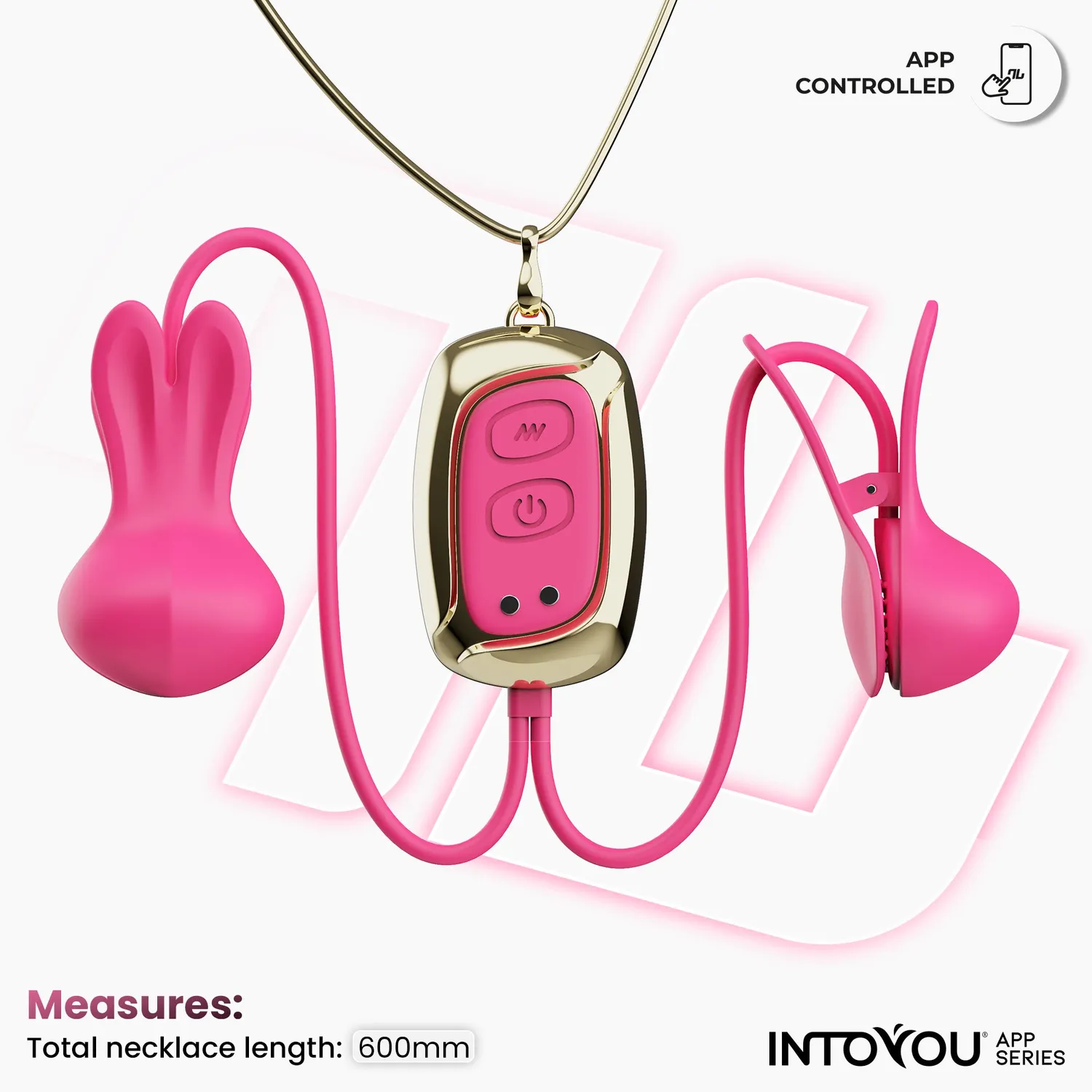 Intoyou Tickly vibrerende tepelklemmen konijn met app