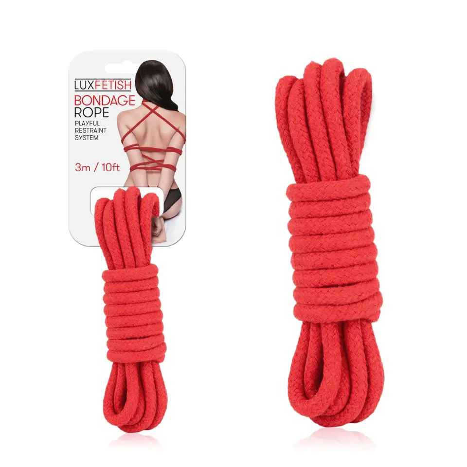 Lux Fetish Bondage Rope 3m bondagetouw rood katoen
