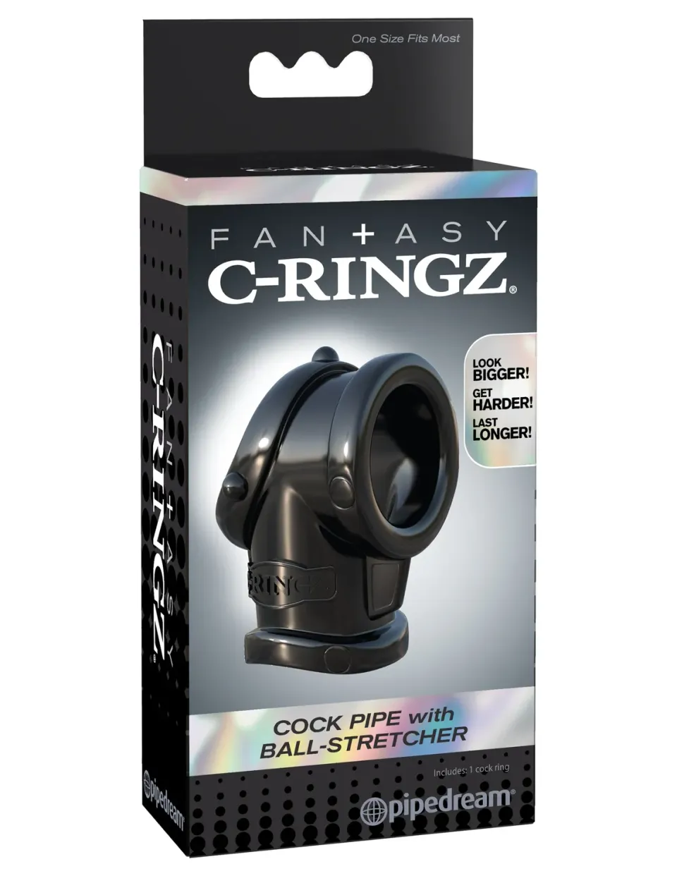 Pipedream Fantasy C-Ringz Cock Pipe cockring met balring