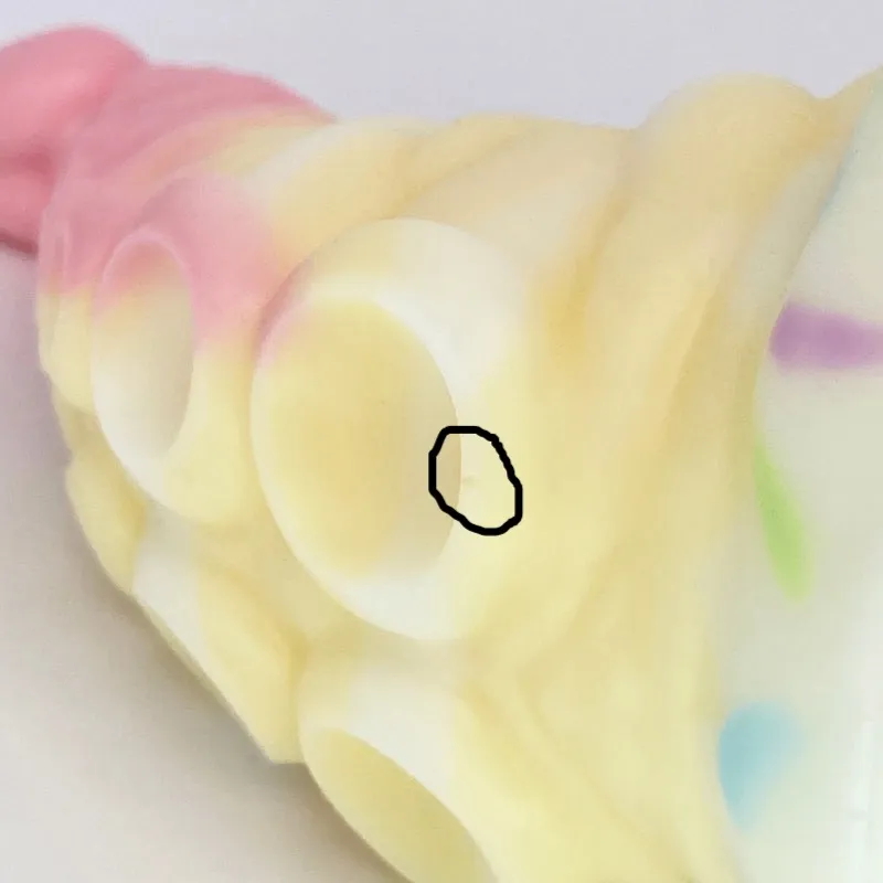 Tentickle Tenton Cake Drip dildo mini soft flop met vlekje