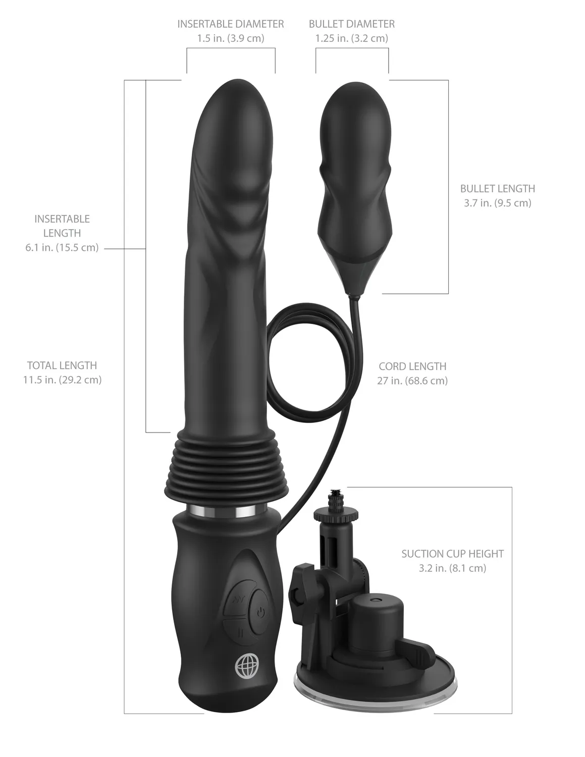 Pipedream Fetish Fantasy Ultimate Silicone Thruster vibrator stotend
