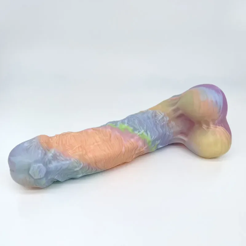 Tentickle Frankie Pastel Rainbow Swirl dildo medium zacht
