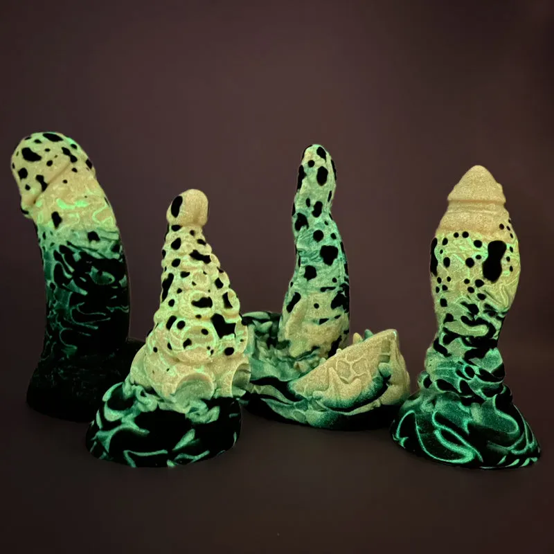 Tentickle Woodsman Fire Frog small dildo soft glow