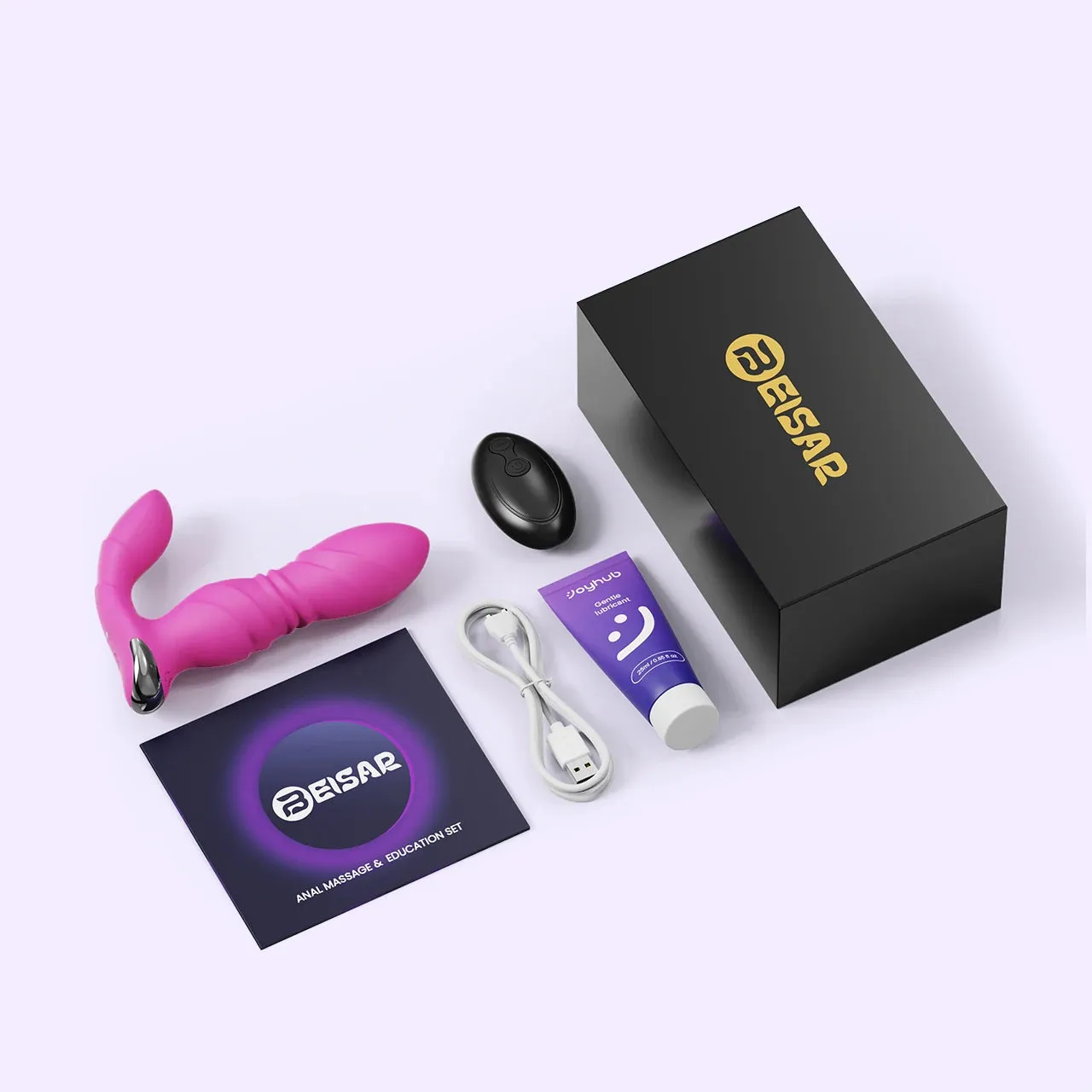 Beisar VividPulse draagbare vibrerende dildo magenta