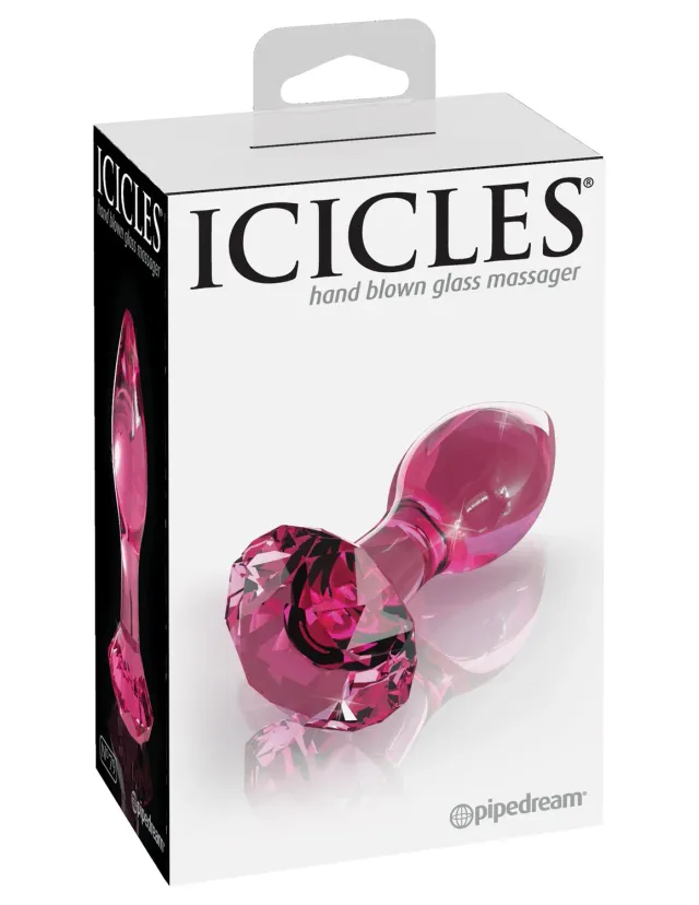 Pipedream Icicles No. 79 roze glazen dildo anaal