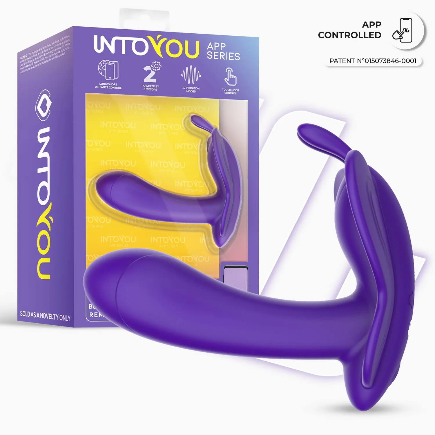 Intoyou Wingy vlinder vibrator paars met app