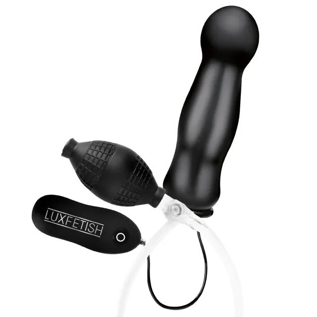 Lux Fetish 4.5" Opblaasbare Vibrerende Buttplug