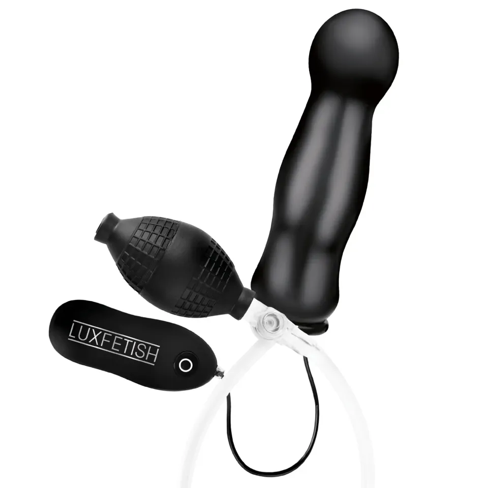 Lux Fetish 4.5" Opblaasbare Vibrerende Buttplug