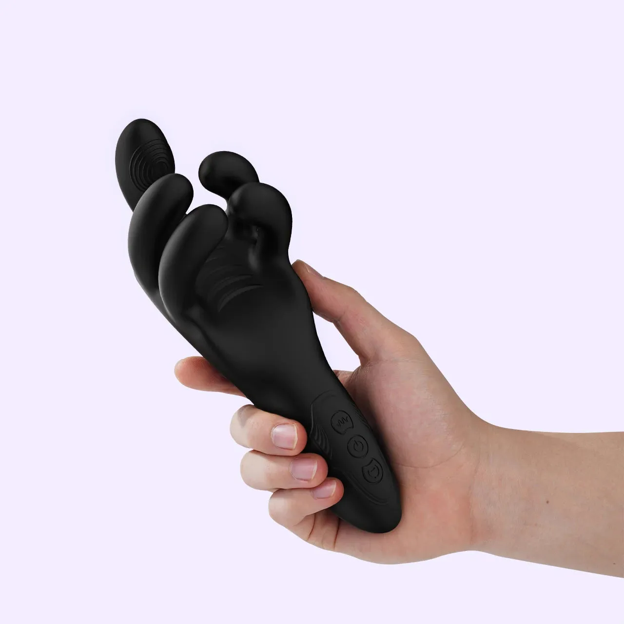 Beisar Clawer penisvibrator zwart met zuig- en klemwerking
