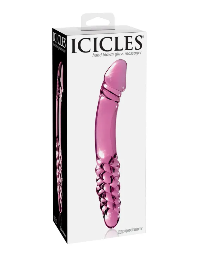 Pipedream Icicles No. 57 glazen dildo dubbelzijdig roze