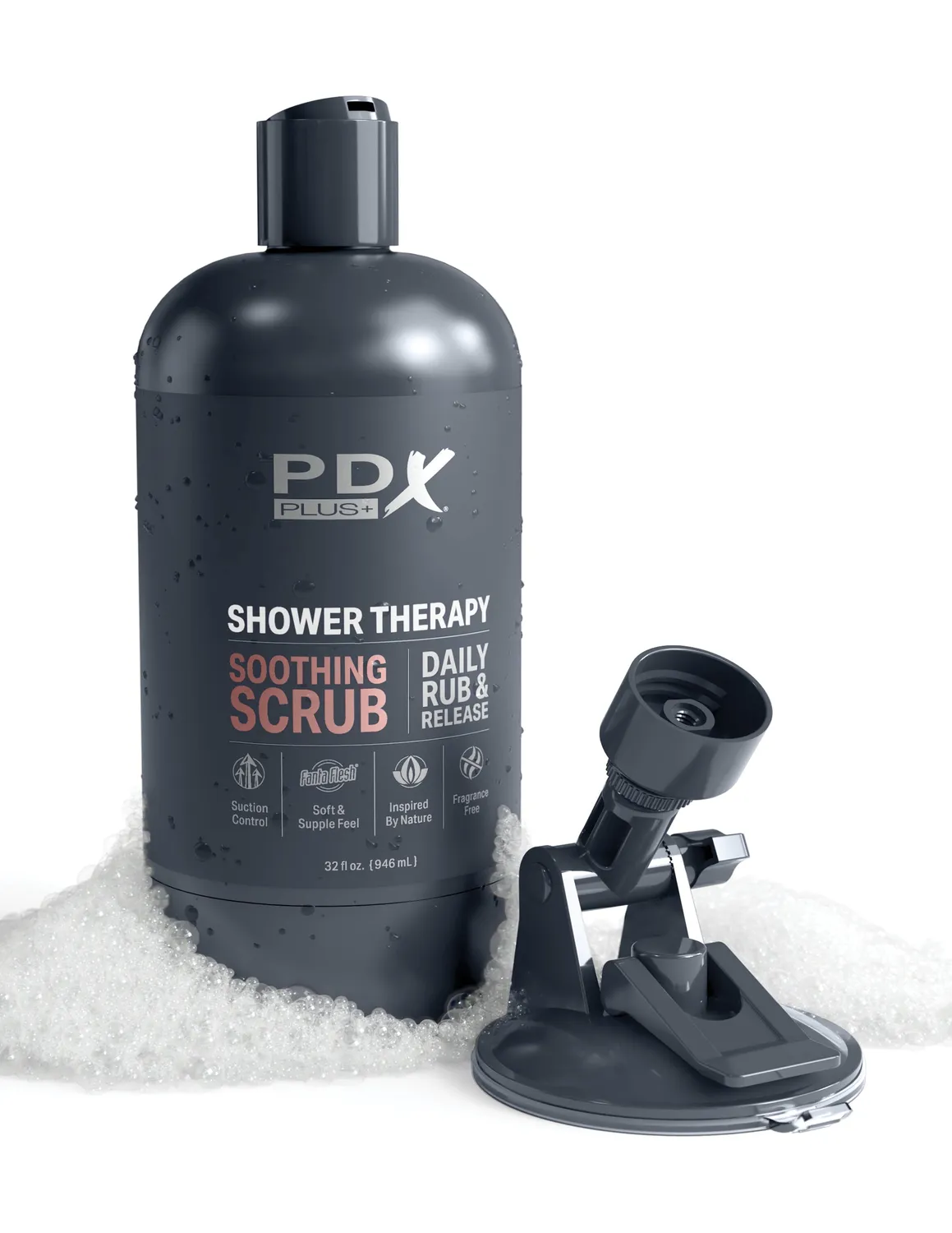 Pipedream PDX Plus Shower Therapy Soothing Scrub stroker Tan