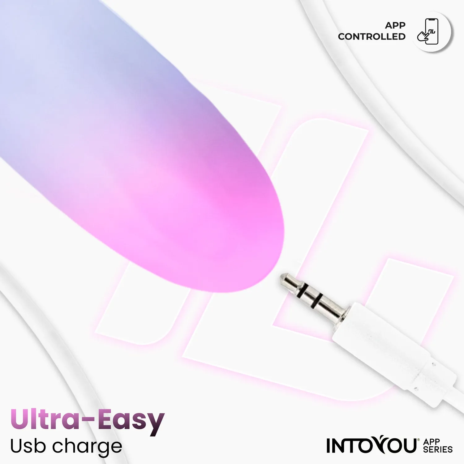 Intoyou App vibrerend ei roze-blauw met 10 standen