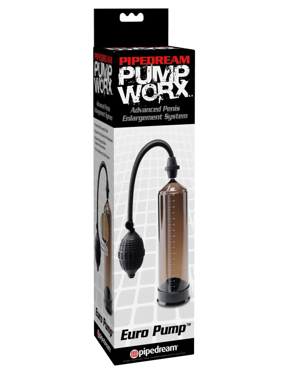 Pipedream Pump Worx Euro Pump penispomp smoke zwart vacuüm