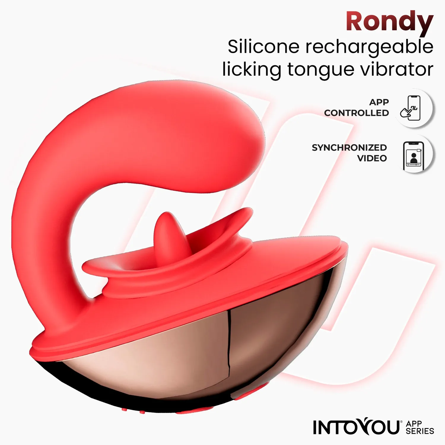 Intoyou Rondy vibrator met liktong en app, G-spot 10 standen