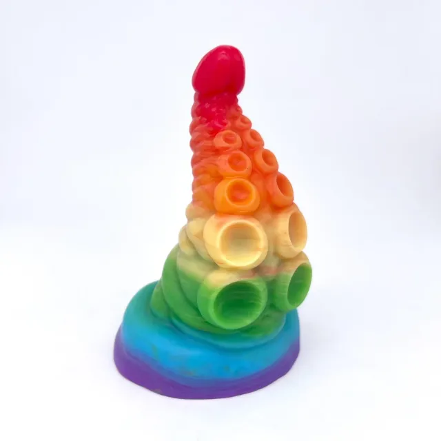 Tentickle Tenton Rainbow Stack dildo small super soft