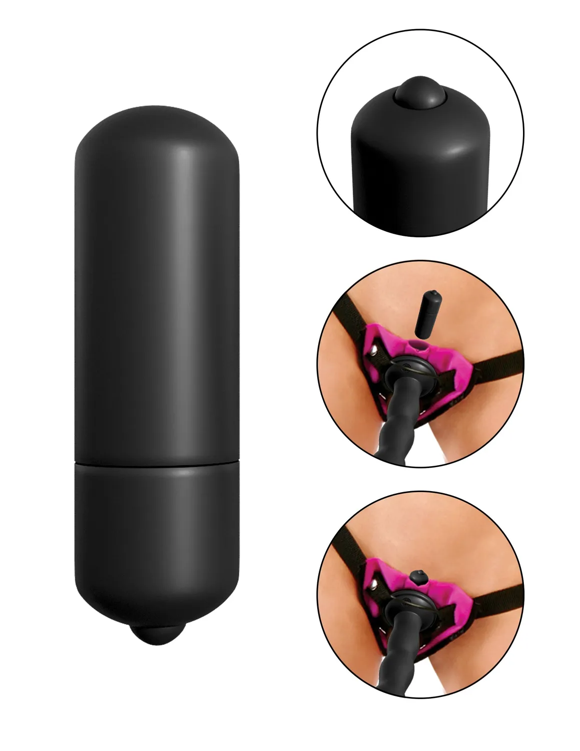 Pipedream Fetish Fantasy Vibrating Strap-On Set voorbinddildo met bullet