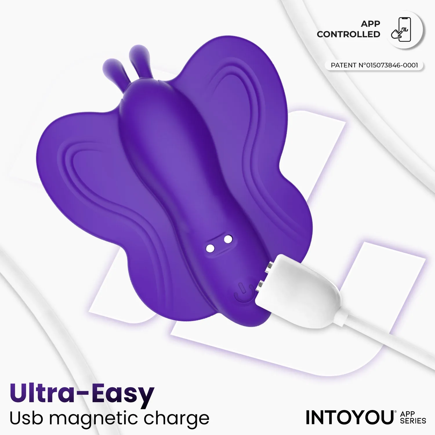 Intoyou Wingy vlinder vibrator paars met app