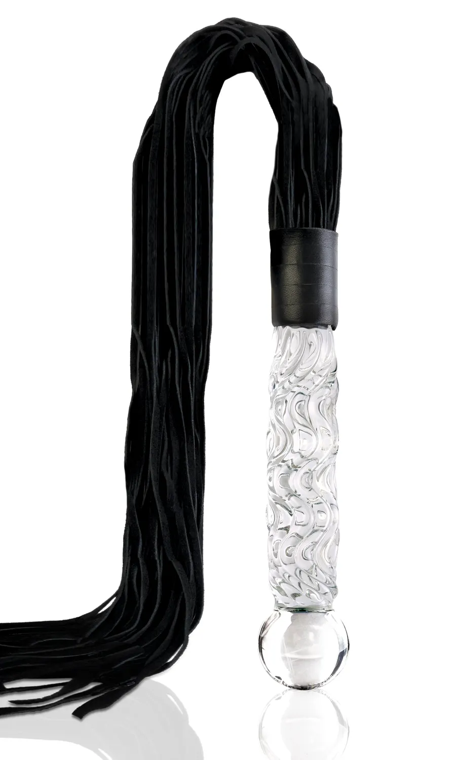 Pipedream Icicles No. 38 glazen flogger zweep met dildo