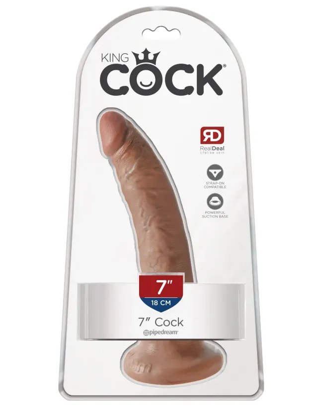 Pipedream King Cock 7 inch realistische dildo huidkleur zuignapvoet