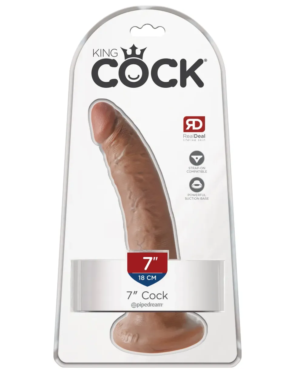 Pipedream King Cock 7 inch realistische dildo huidkleur zuignapvoet