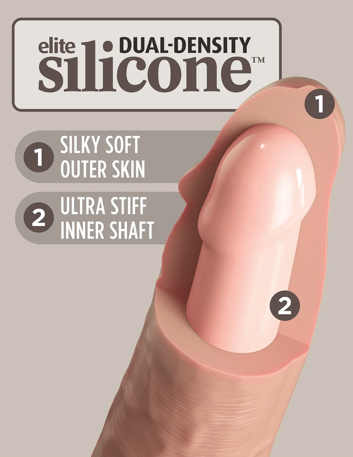 Pipedream King Cock Elite 9 vibrerende dildo dual density remote