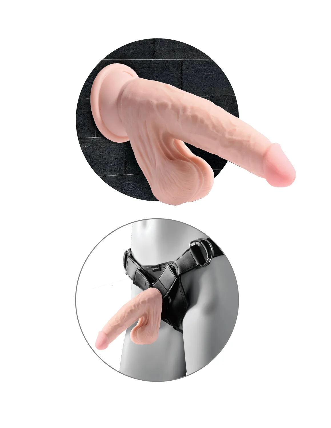 Pipedream King Cock 7 Triple Density Cock Swinging Balls dildo