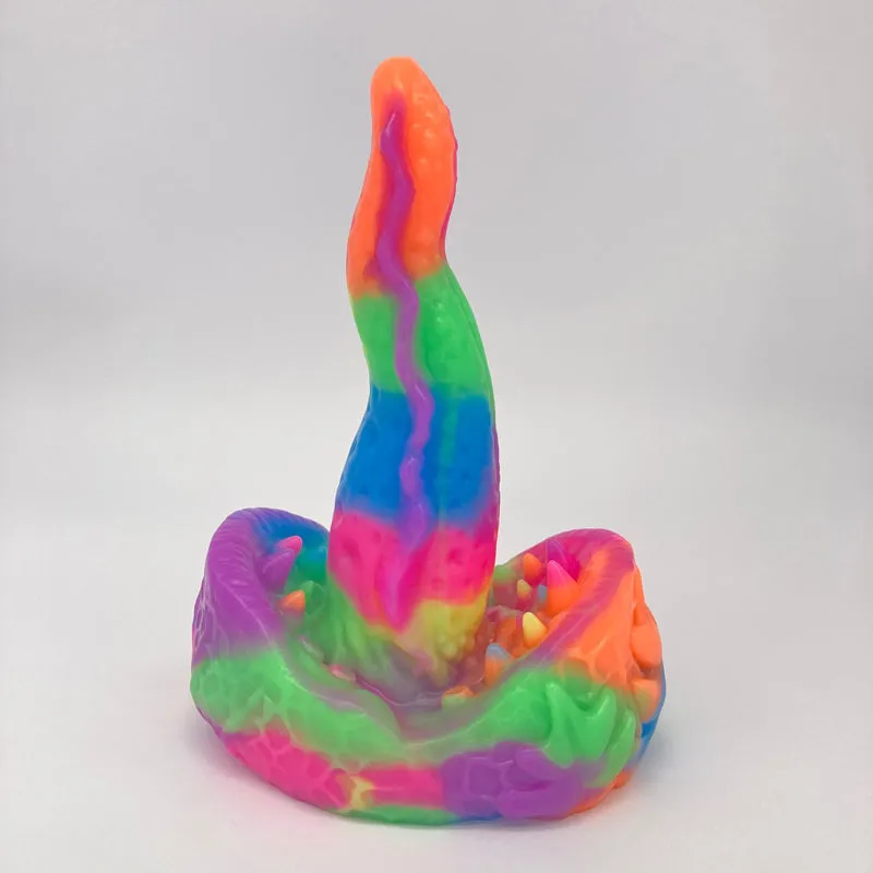 Tentickle Meenus Patchwork UV Rainbow dildo medium medium