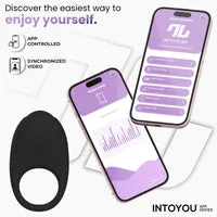 Intoyou Ringo Penisring Vibrerend met App Zwart