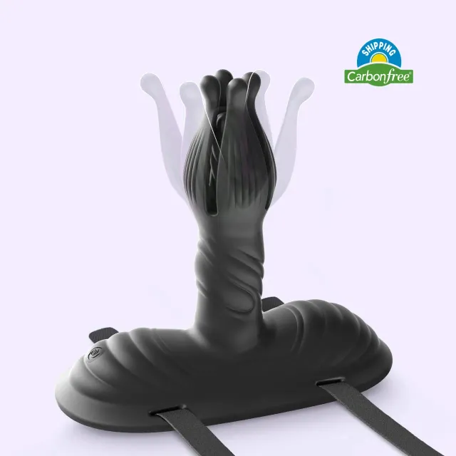 Beisar Pardus opblaasbare dildo zwart met appbediening