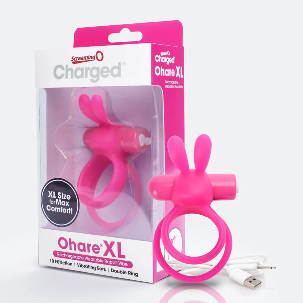 Screaming O Charged Ohare XL vibrerende cockring zwart oplaadbaar