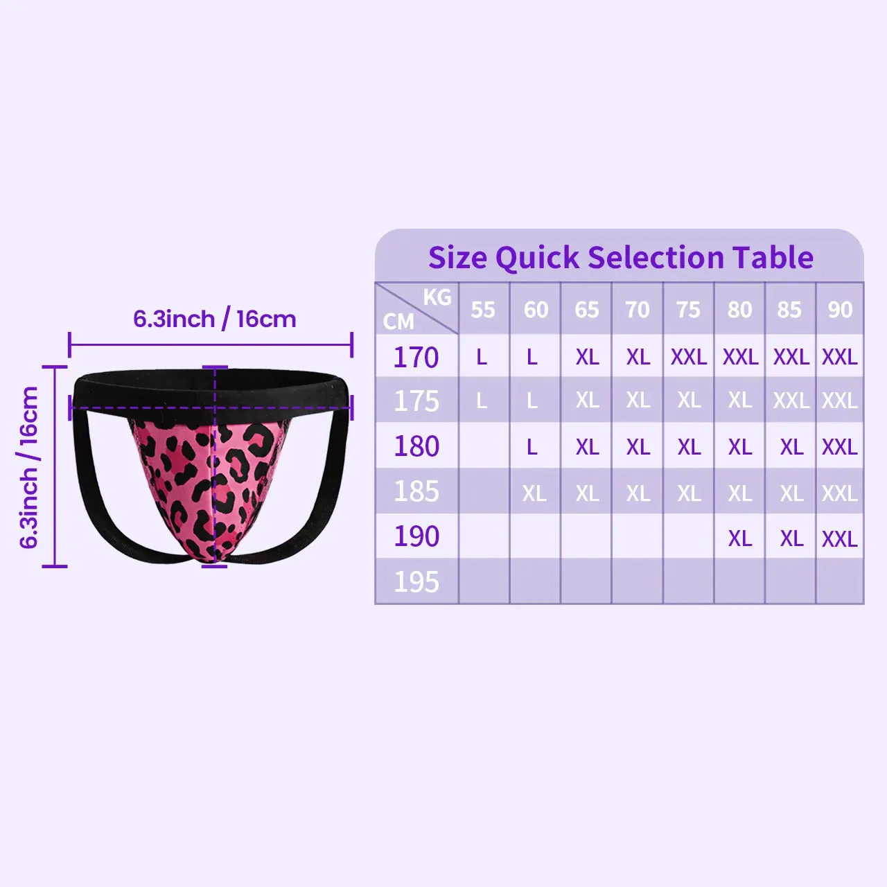 Beisar Pink Leopard double-thong string roze XL