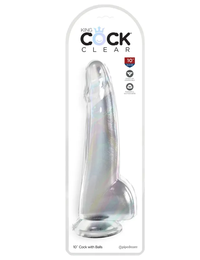 Pipedream King Cock 10 dildo clear transparant 25 cm